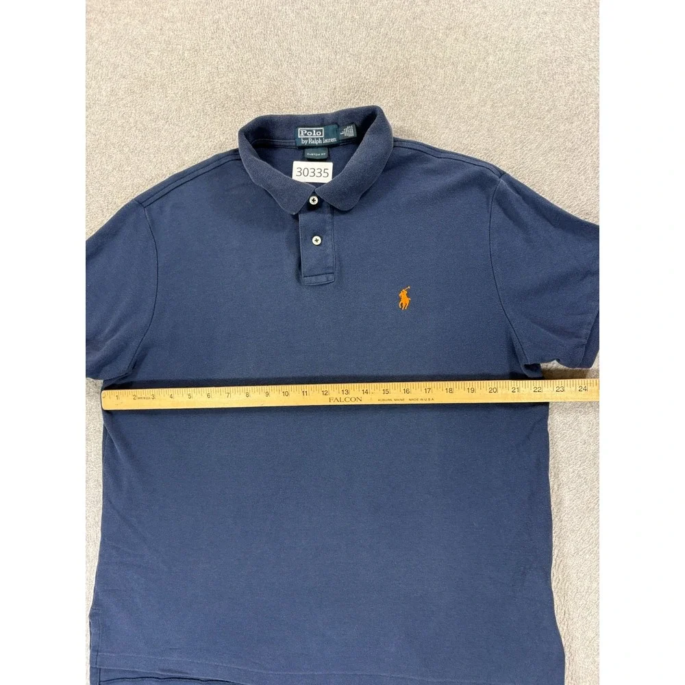 Polo Ralph Lauren Classic Solid S/S Polo Shirt (Men's Large) Blue